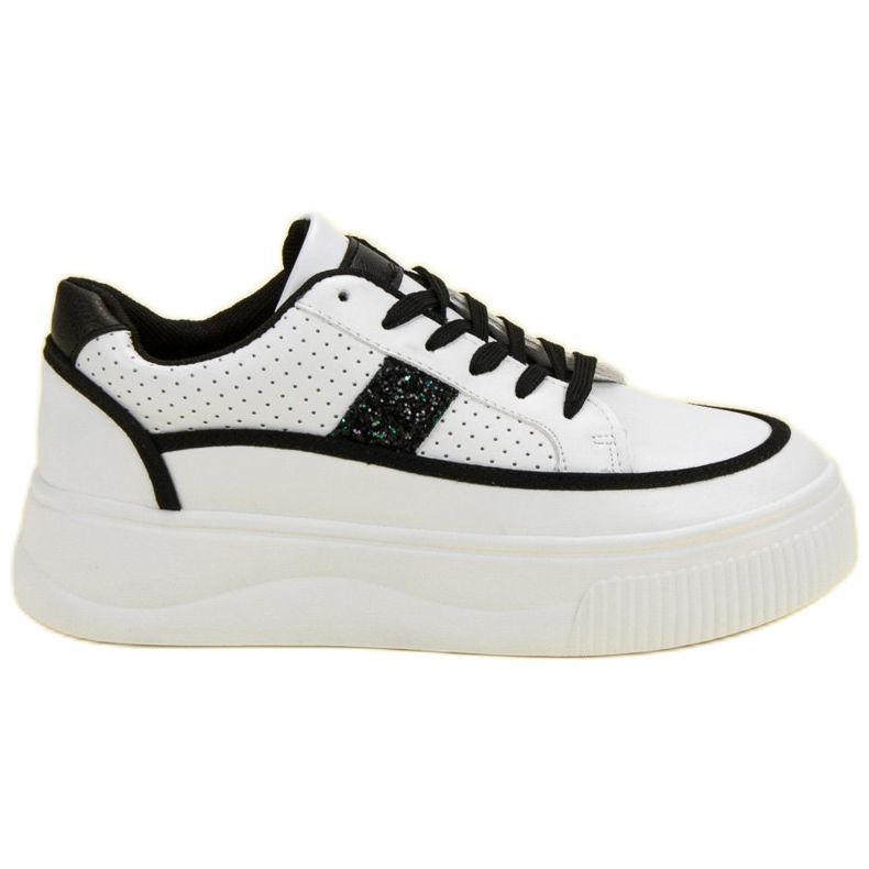 Creepers bianche con glitter bianca