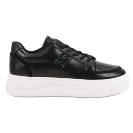 Creepers nere con glitter nero