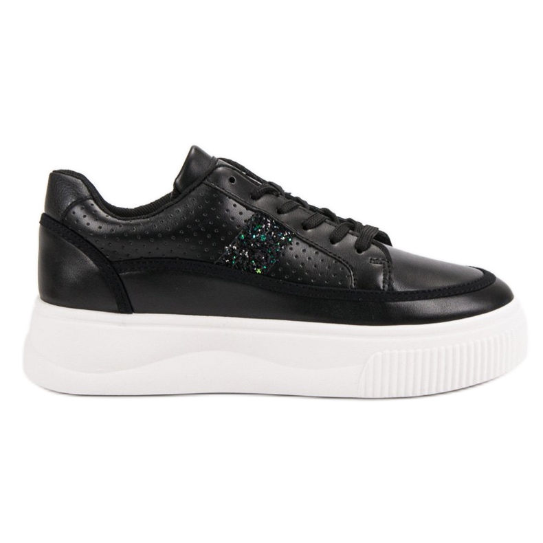 Creepers nere con glitter nero