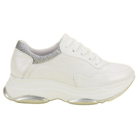 Weide Sneakers Bianche Con Glitter bianca
