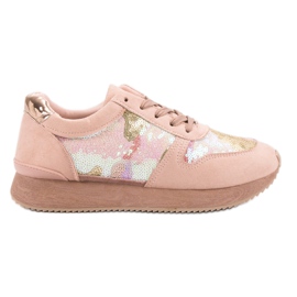 Seastar Scarpe sportive con paillettes rosa