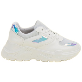 Sneakers Bianche Con Effetto Holo bianca