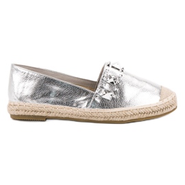 Bestelle Espadrillas Argento Con Borchie grigio