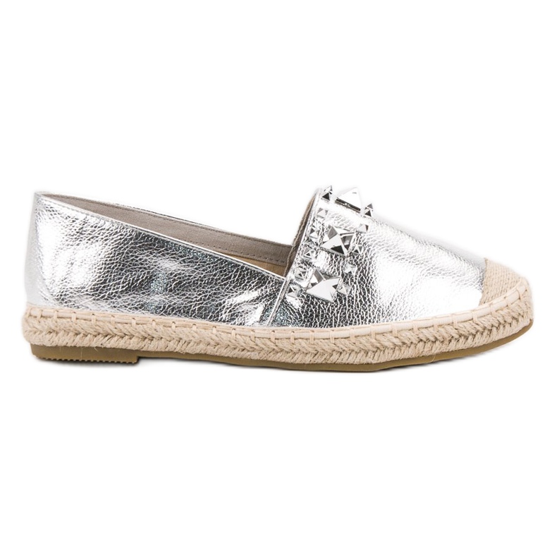 Bestelle Espadrillas Argento Con Borchie grigio