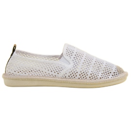 Scarpe da ginnastica slip-on in pizzo bianca