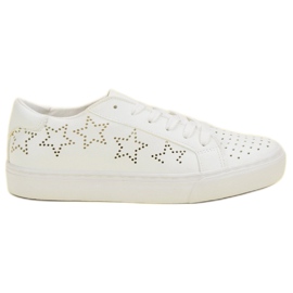 J. Star Sneakers Traforate Con Stelle bianco