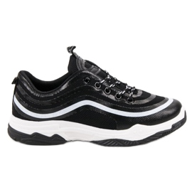 Scarpe sportive in tessuto nero