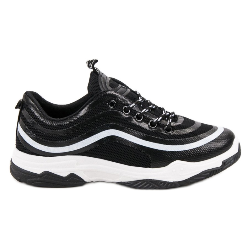 Scarpe sportive in tessuto nero