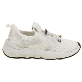 Scarpe sportive con coulisse bianca