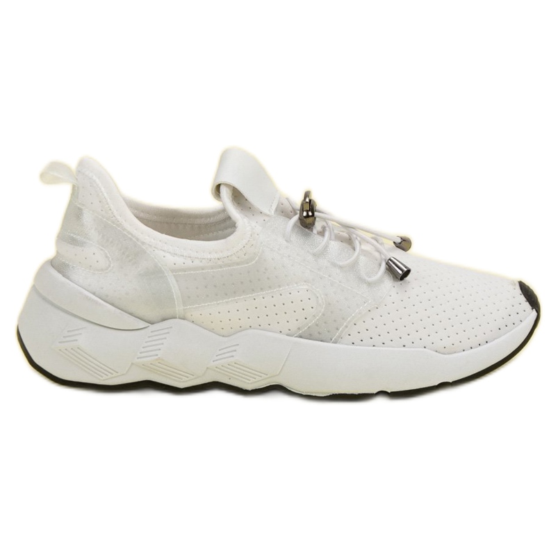 Scarpe sportive con coulisse bianca