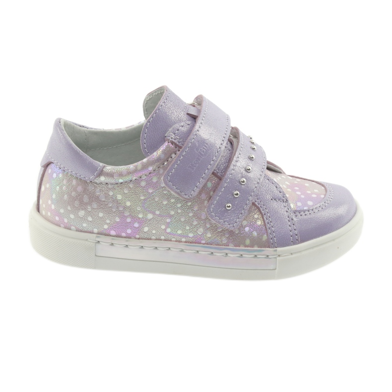 Scarpe con velcro Ren But 3229 viola chiaro grigio giallo