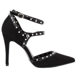 Décolleté con tacco nero AT-0631-L Black