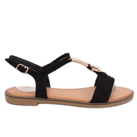 Sandali neri da donna WL024 Black nero