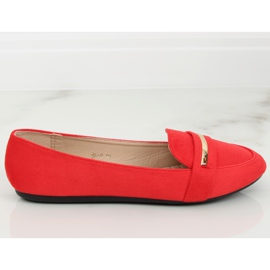 Mocassini da donna rosso 3C-9 rosso II-GAT