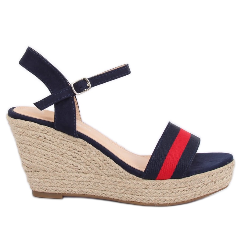 Espadrillas su zeppe blu navy 9072 Blue