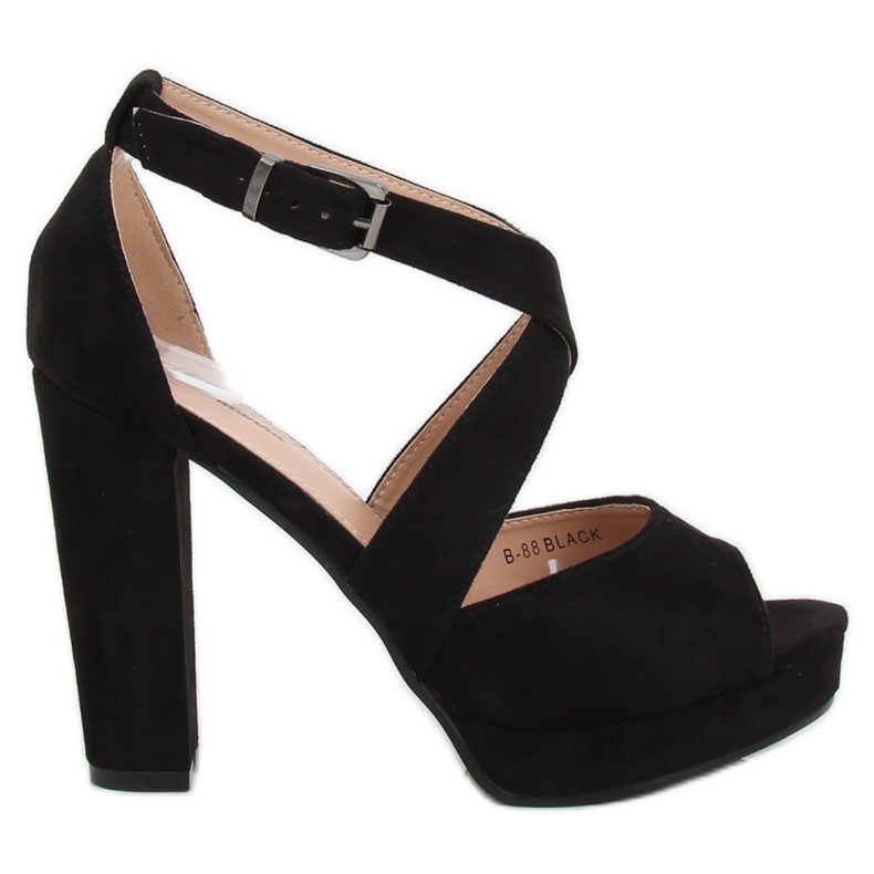 Sandali neri sulla piattaforma B-88 Black nero