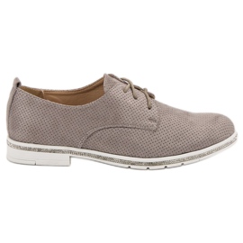 Seastar Scarpe brogue grigie con cristalli grigio