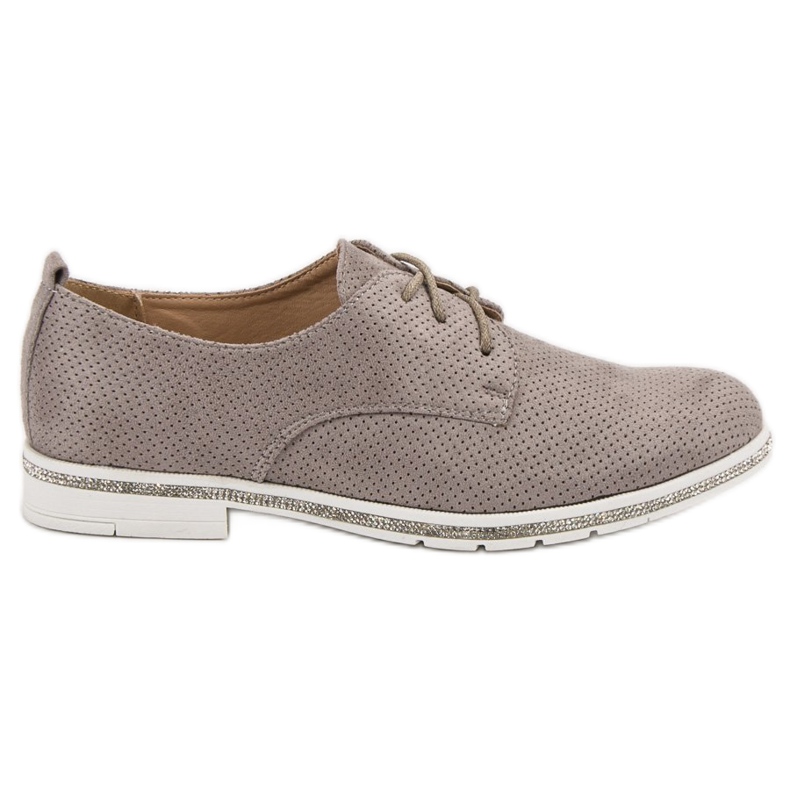 Seastar Scarpe brogue grigie con cristalli grigio