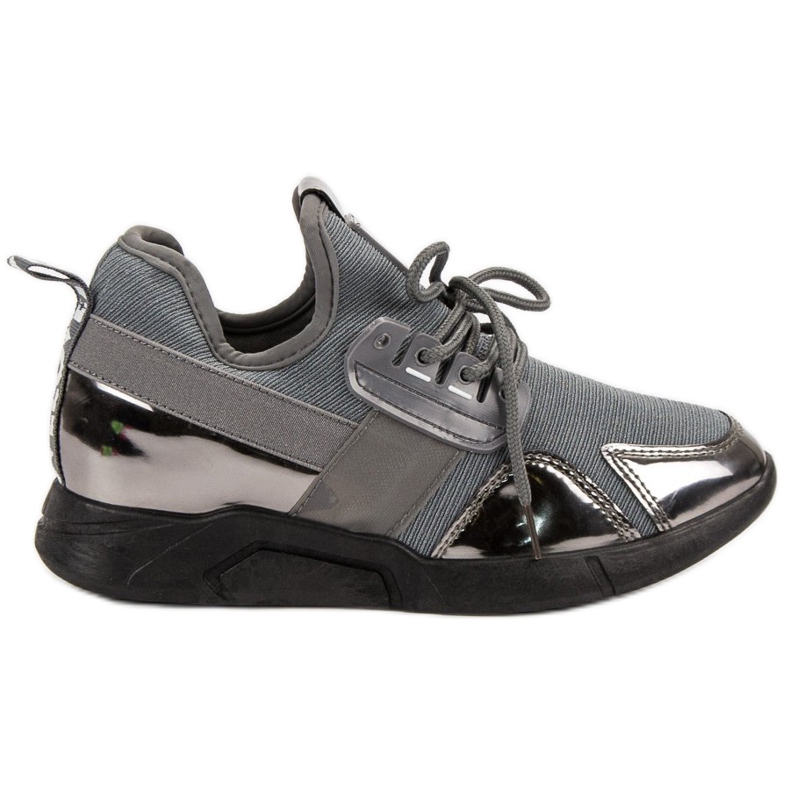 Sneakers senza lacci grigie grigio