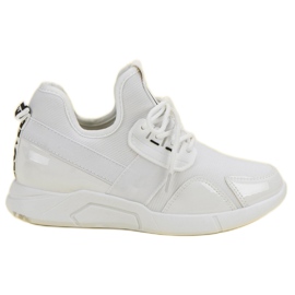 Sneakers bianche senza lacci bianca