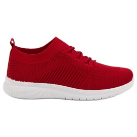 Primavera Calzature in tessuto leggero rosso