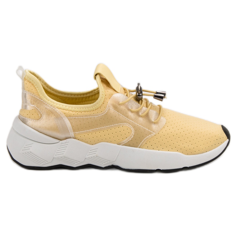 Scarpe sportive con coulisse giallo