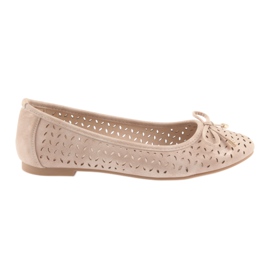 Ballerine da donna American Club LU13 beige dorato d'oro