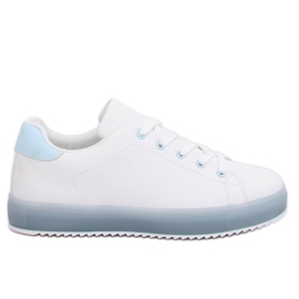 Sneakers da donna bianche e blu 9118 Blue bianca
