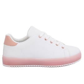 Sneakers da donna bianche e rosa 9118 Pink bianco
