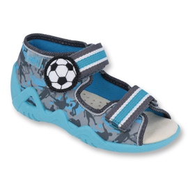 Scarpe da bambino Befado gialle 350P001 blu grigio
