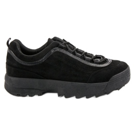 Sneakers in pelle scamosciata nera nero