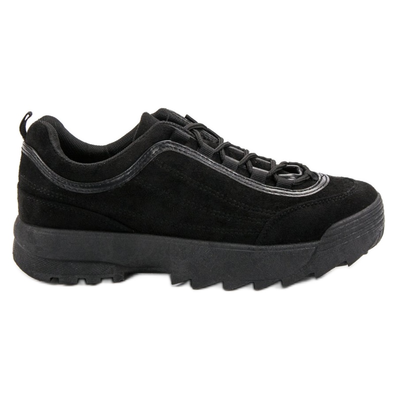 Sneakers in pelle scamosciata nera nero