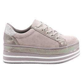 Weide Scarpe Da Ginnastica Sulla Piattaforma grigio