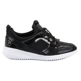 Scarpe sportive con coulisse nero