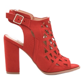 Chc Shoes Sandali costruiti traforati rosso