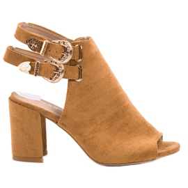 Erynn Sandali eleganti costruiti marrone