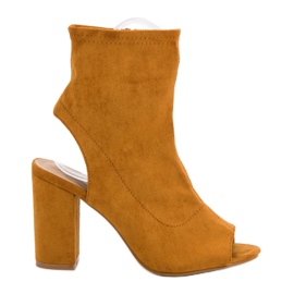 Nio Nio Stivali open toe senape giallo
