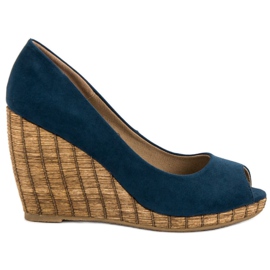 Corina Décolleté open toe blu navy