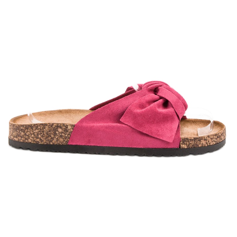 Anesia Paris Pantofole in pelle scamosciata rosa