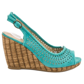 Corina Décolleté con punta aperta verde