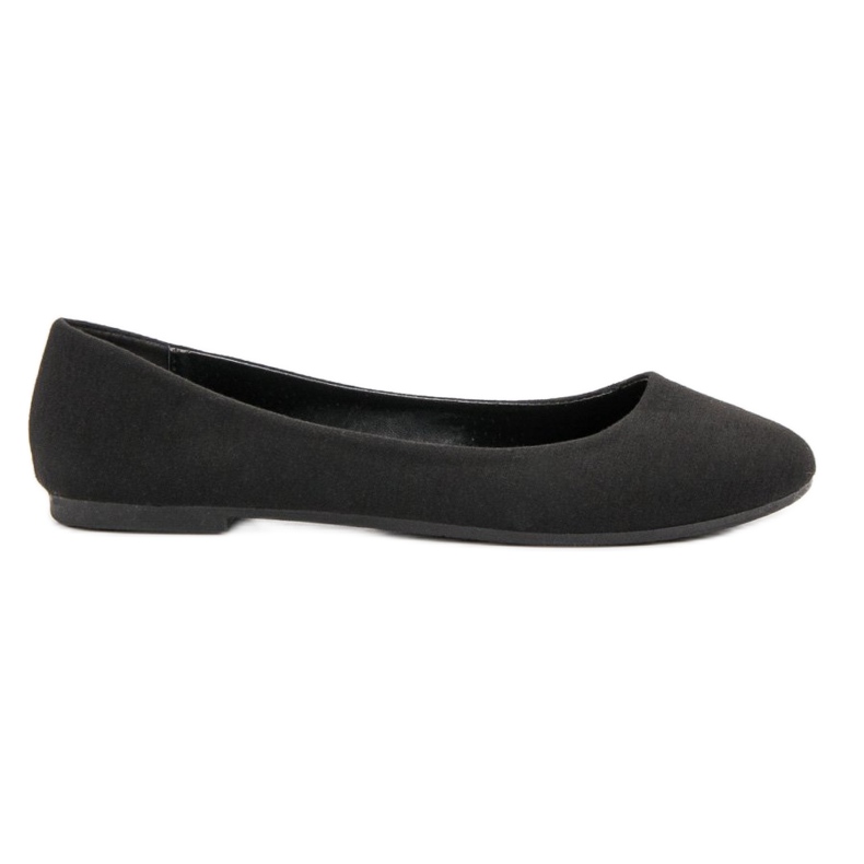 Ideal Shoes Ballerine in tessuto nero