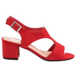 Queen Vivi Sandali in camoscio rosso