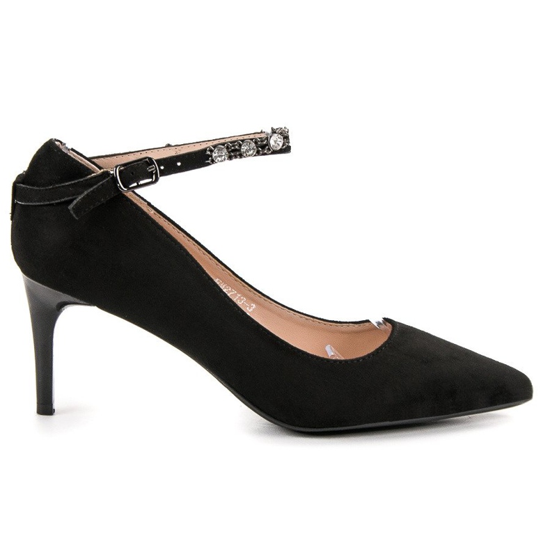 Fama Scarpe col tacco in camoscio nero