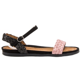 Corina Sandali casual nero rosa