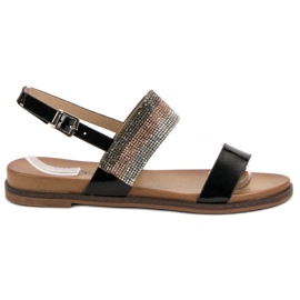 Sandali Con Cristalli VINCEZA nero