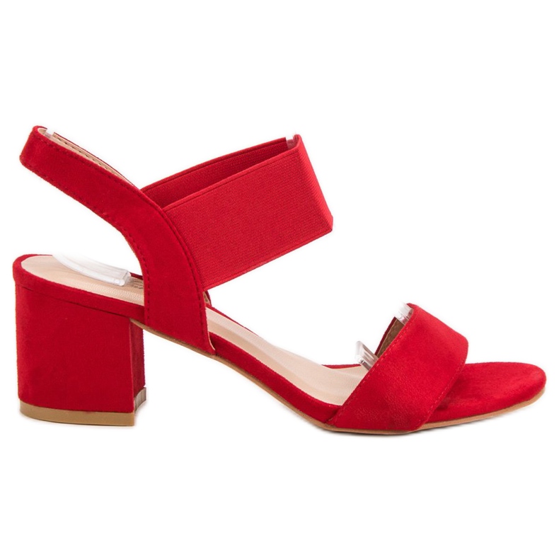 Sandali con tacco alto rosso