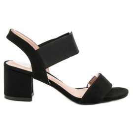 Sandali con tacco alto nero