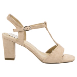 Jumex Sandali in pelle scamosciata beige