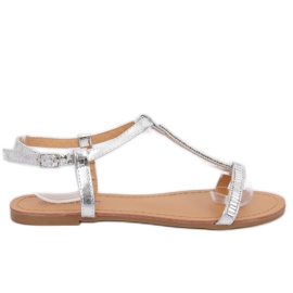 Sandali argento con zirconi SY644 Argento grigio