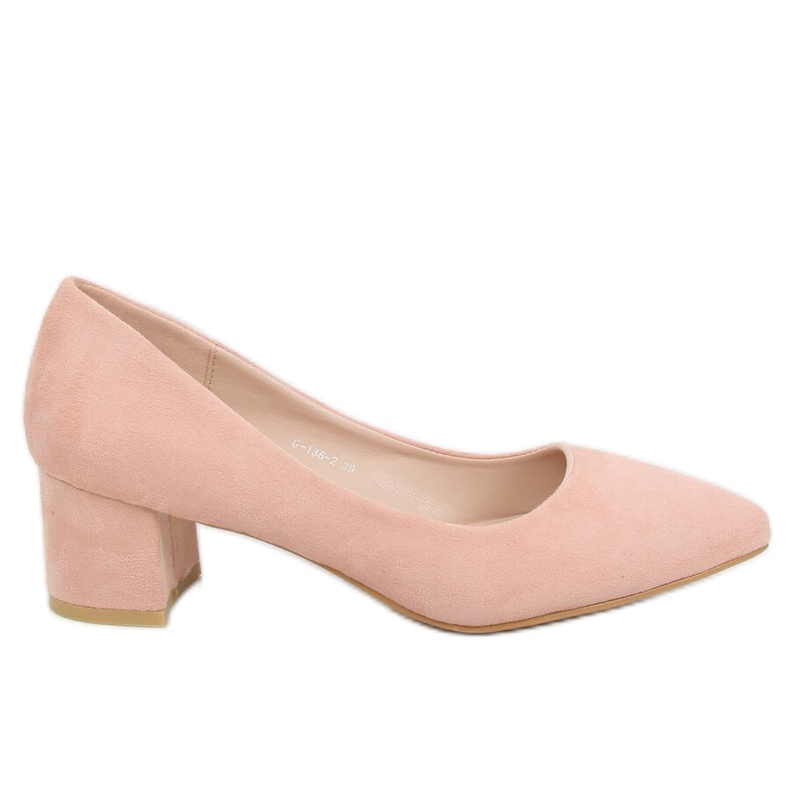 Décolleté con tacco basso rosa G-136 Pink